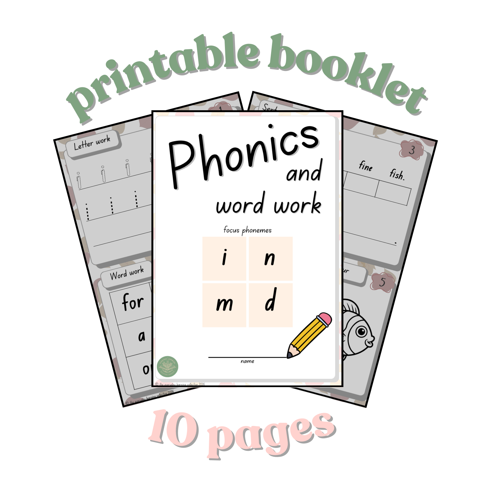 Phonics Booklet - (i, n, m, d)