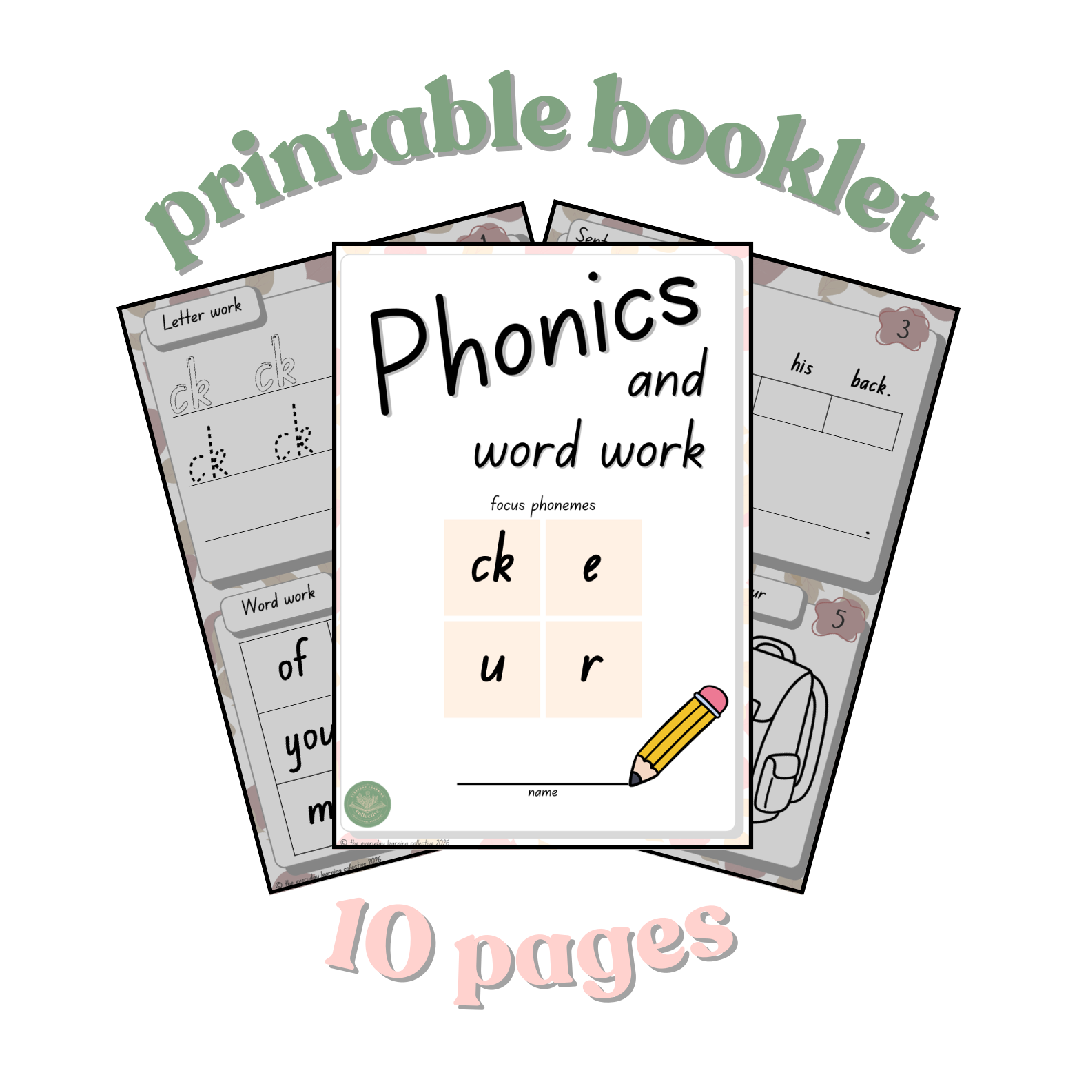 Phonics Booklet - (ck, e, u, r)