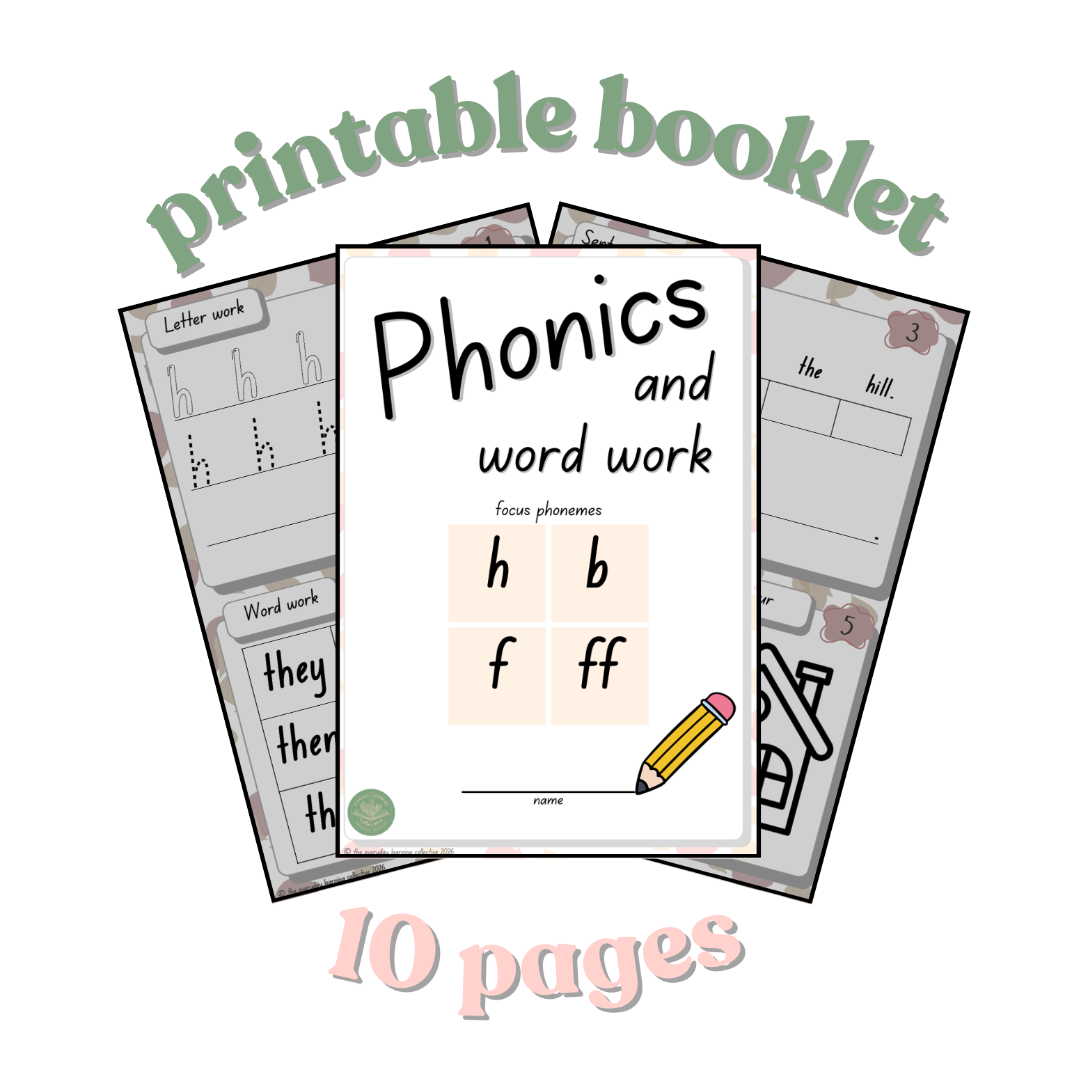 Phonics Booklet- (h, b, f, ff)