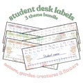 Student Desk Labels - 3 Theme Bundle