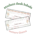 Student Desk Labels - Nature Theme