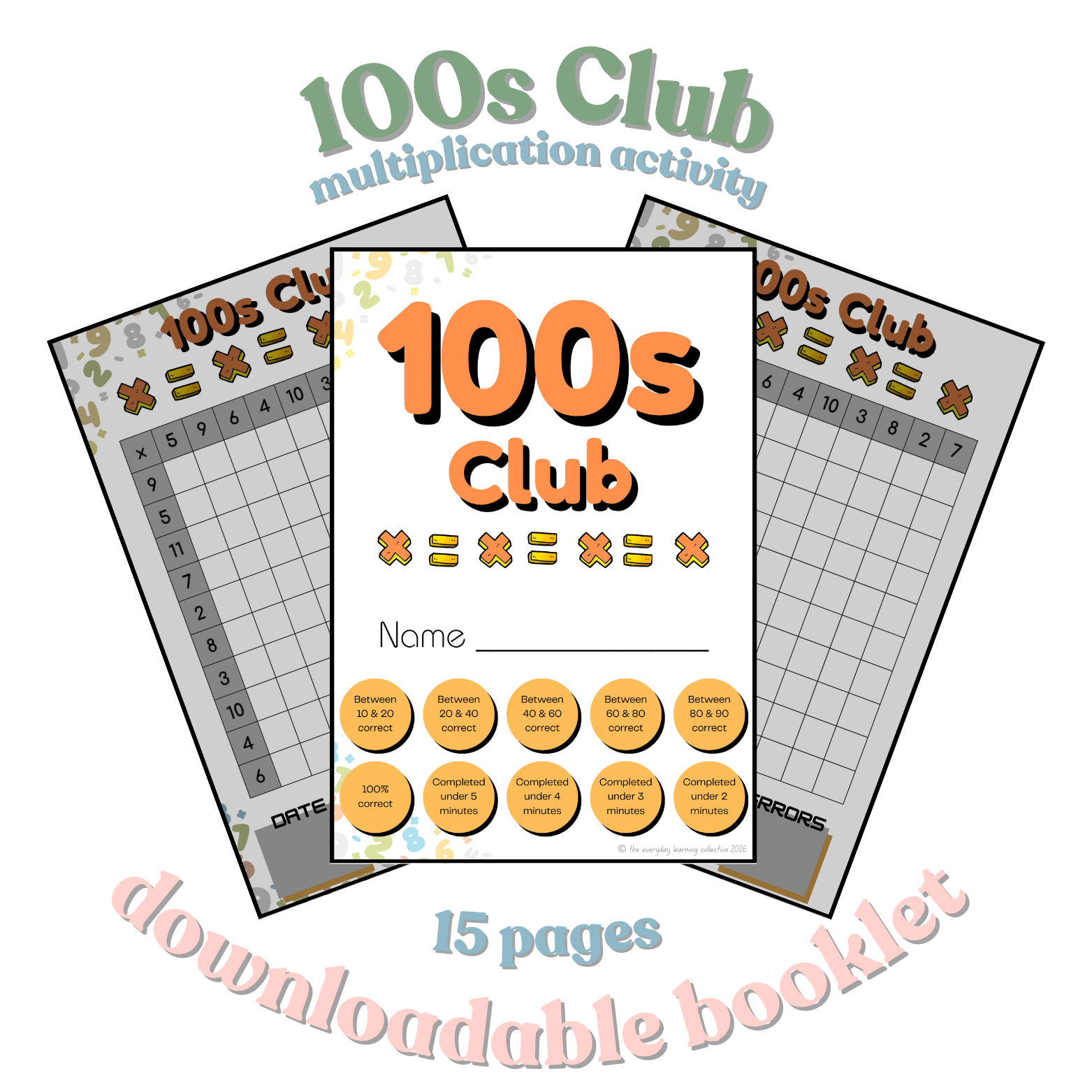 100s Club - Multiplication Activity